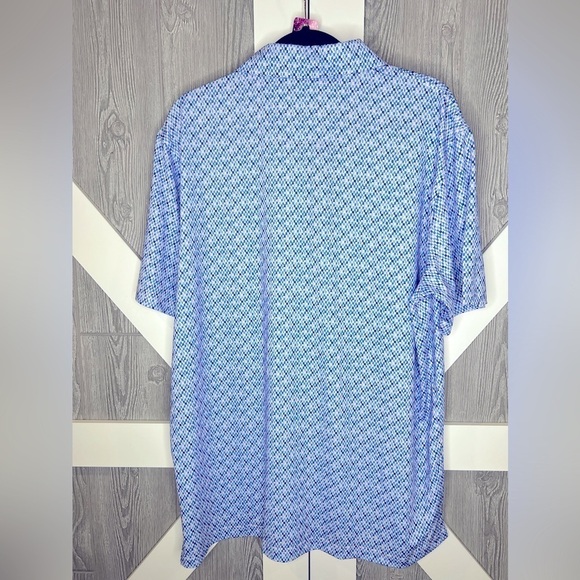 281. NWT Maelreg Golf Blue Performance Tour Golf Polo Shirt Mens XL - Picture 3 of 4